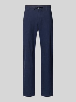 Hose aus Leinen-Baumwoll-Mix mit elastischem Bund Shop The Look MANNEQUINE