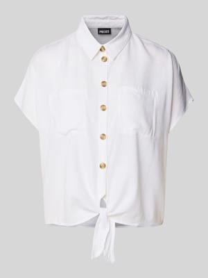 Boxy Fit Hemdbluse aus Viskose-Leinen-Mix Modell 'PIA' Shop The Look MANNEQUINE