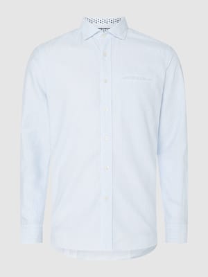 Slim Fit Business-Hemd aus Oxford Modell 'Giovanni' Shop The Look MANNEQUINE