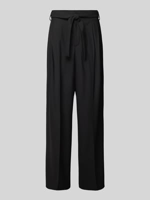 Straight leg pantalon van scheerwolmix met persplooien Shop The Look MANNEQUINE