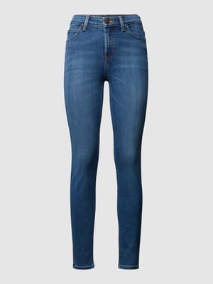 Skinny fit high rise jeans met stretch, model 'Scarlett' Shop The Look MANNEQUINE