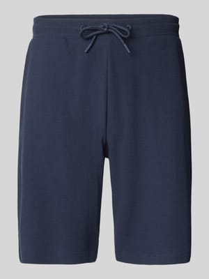 Shorts mit Strukturmuster und elastischem Bund Shop The Look MANNEQUINE