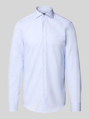 Slim fit zakelijk overhemd van puur katoen Shop The Look MANNEQUINE