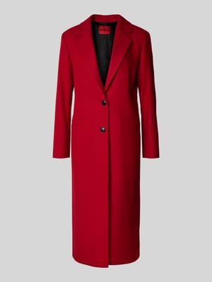 Comfort fit lange wollen jas met 2-knoopssluiting, model 'MOJENI' Shop The Look MANNEQUINE