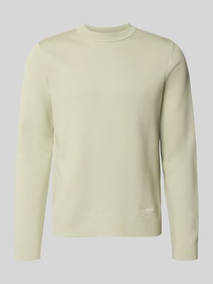 Sweter z mieszanka wiskozy z wyhaftowane logo model 'MATT' Shop The Look MANNEQUINE