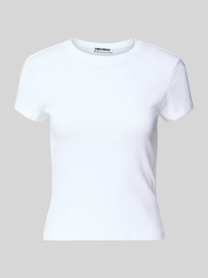 T-shirt z okrągłym dekoltem Shop The Look MANNEQUINE