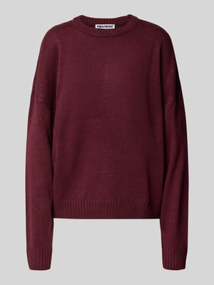Sweter z dzianiny o kroju oversized z prążkowanymi wykończeniami Shop The Look MANNEQUINE