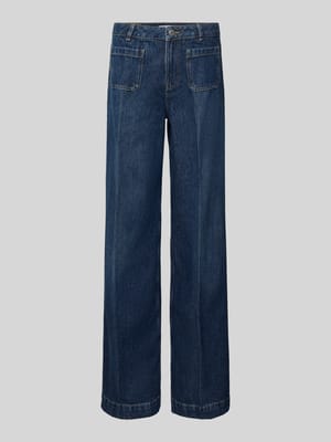 Jeansy z szerokimi nogawkami z nakładanymi kieszeniami Shop The Look MANNEQUINE