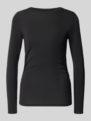 bluzka z długim rękawem o kroju slim fit z mieszanki lyocellu model 'AVA' Shop The Look MANNEQUINE