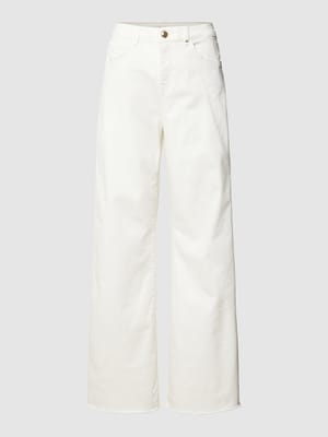 Jeans met labeldetails, model 'Dara' Shop The Look MANNEQUINE