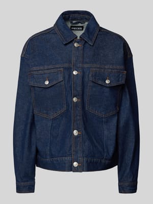 Comfort Fit Jeansjacke aus Baumwoll-Mix Modell 'ELMA' Shop The Look MANNEQUINE