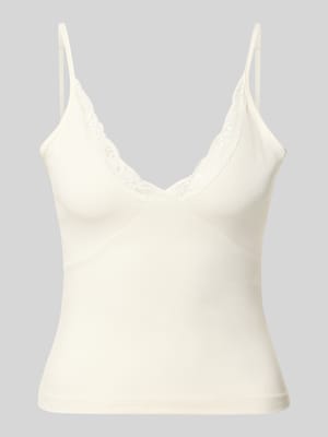 Slim Fit Trägertop aus Baumwoll-Mix Modell 'KISS' Shop The Look MANNEQUINE