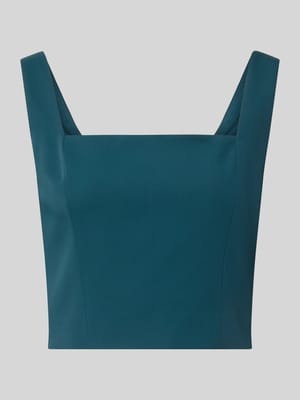 Cropped top met carré-halslijn en ritssluiting aan de achterkant Shop The Look MANNEQUINE