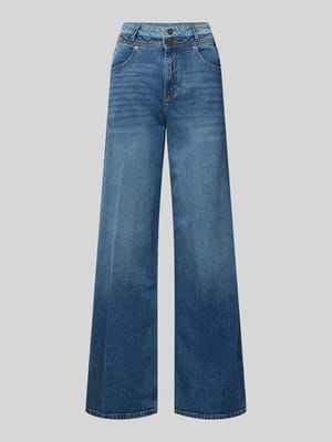 Regular fit high rise jeans van zachte katoenmix, model 'SURI' Shop The Look MANNEQUINE