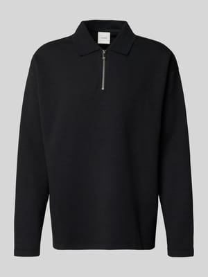 Bluza z kołnierzykiem polo i zamkiem błyskawicznym Shop The Look MANNEQUINE