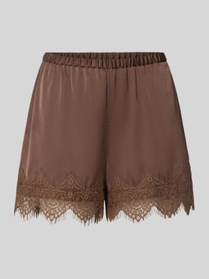 Regular Fit Pyjama Shorts mit Spitzenbesatz Shop The Look MANNEQUINE
