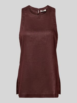 Top z lnu z okrągłym dekoltem model 'SIA' Shop The Look MANNEQUINE