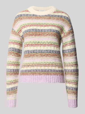 Strickpullover mit gerippten Abschlüssen Shop The Look MANNEQUINE