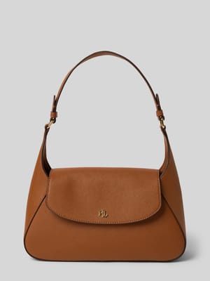 Lederhandtasche mit Label-Applikation Modell 'SCHYLAR' Shop The Look MANNEQUINE