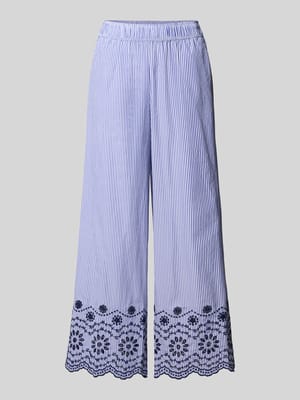 Wide Leg Stoffhose mit elastischem Bund Shop The Look MANNEQUINE