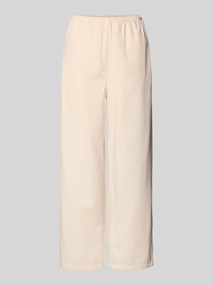 Wide fit stoffen broek met elastische band model 'Lycaz' Shop The Look MANNEQUINE