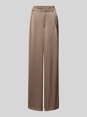 Wide Leg Bundfaltenhose mit Eingrifftaschen Modell 'Alessandra' Shop The Look MANNEQUINE