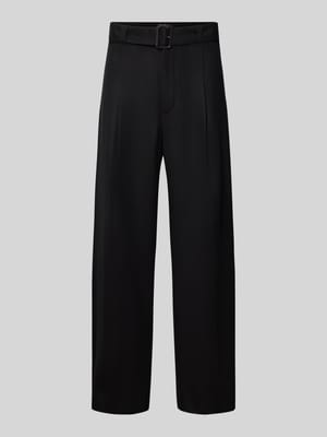 Hose aus Baumwoll-Kaschmir-Mix mit Gürtel Shop The Look MANNEQUINE