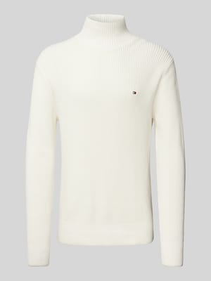 Gebreide pullover met opstaande kraag Shop The Look MANNEQUINE