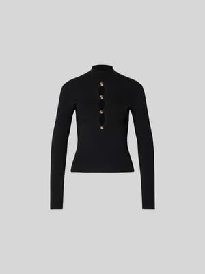 Slim Fit Longsleeve aus Viskose-Mix Shop The Look MANNEQUINE