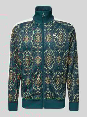 Sweatjack in all-over look met opstaande kraag Shop The Look MANNEQUINE