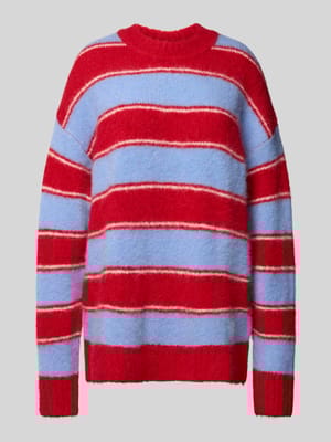 Oversized Strickpullover mit Rundhalsausschnitt Modell 'JEANNE' Shop The Look MANNEQUINE