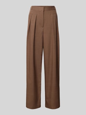 Stoffen broek met plooien Shop The Look MANNEQUINE