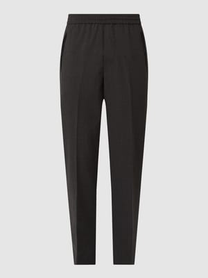 Slim tapered fit joggingbroek met wol, model 'Mors' Shop The Look MANNEQUINE