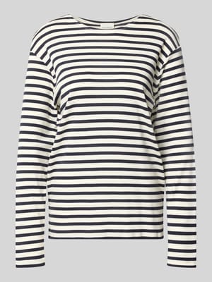 Longsleeve im Allover-Look mit Rundhalsausschnitt Shop The Look MANNEQUINE