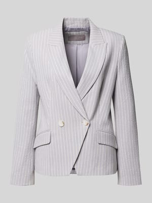 regular fit blazer van seersucker met strepen en lurex Shop The Look MANNEQUINE