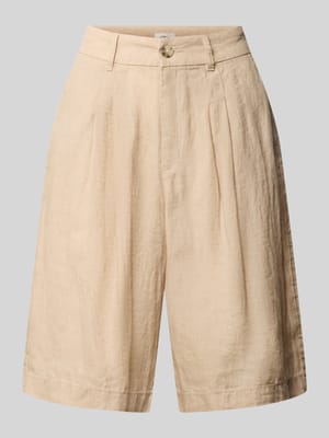 Wide Leg Leinenshorts mit Bundfalten Shop The Look MANNEQUINE