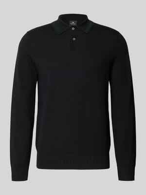 Regular Fit Poloshirt in Strick-Optik Shop The Look MANNEQUINE