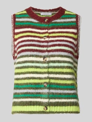 Strickweste mit Streifenmuster Modell 'CARO' Shop The Look MANNEQUINE