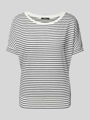 T-Shirt mit geripptem Rundhalsausschnitt Shop The Look MANNEQUINE