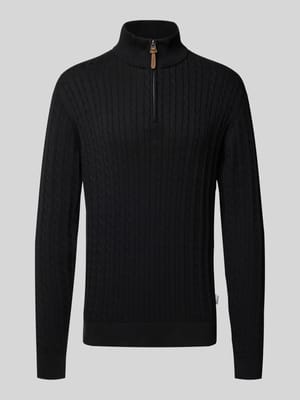 Troyer mit Zopfmuster und Label-Detail Shop The Look MANNEQUINE