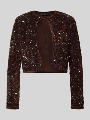 Bolero mit Pailletten und Schnürung Modell 'XTURNER' Shop The Look MANNEQUINE