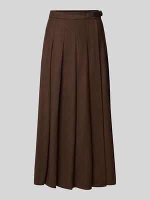 Uitlopende wikkelrok van scheerwolmix, model 'FASTOSO' Shop The Look MANNEQUINE