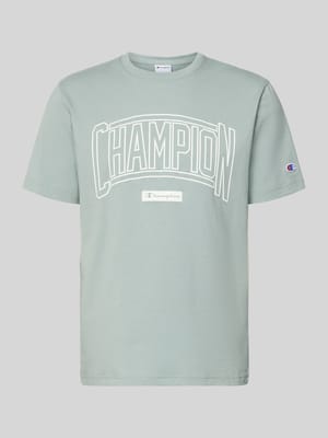 T-Shirt mit Logo und Rundhalsausschnitt Shop The Look MANNEQUINE