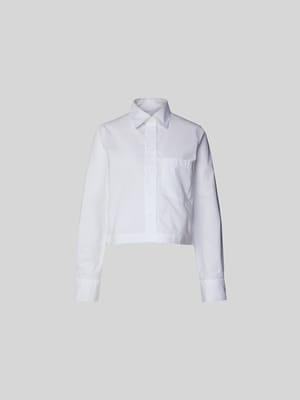 Cropped Hemdbluse mit Umlegekragen Shop The Look MANNEQUINE