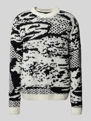 Gebreide pullover met ronde hals, model 'PANKU' Shop The Look MANNEQUINE