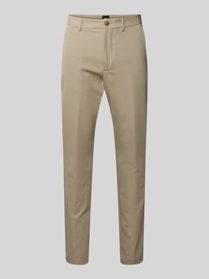 Slim fit pantalon van katoenmix, model 'KANTON' Shop The Look MANNEQUINE