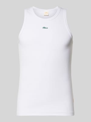 Tanktop in Ripp-Optik mit Label-Stitching Shop The Look MANNEQUINE