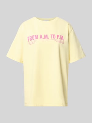 T-Shirt mit Rundhalsausschnitt Modell 'AM to PM' Shop The Look MANNEQUINE