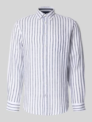 Slim Fit Freizeithemd aus reinen Leinen Shop The Look MANNEQUINE