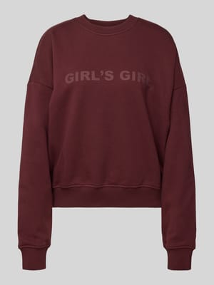 Sweatshirt mit Statement-Print und überschnittenen Schultern Shop The Look MANNEQUINE